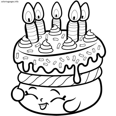 Shopkins is a small toy from moose toys from australia. Shopkins Coloring Pages Cake | Shopkins coloring pages ...
