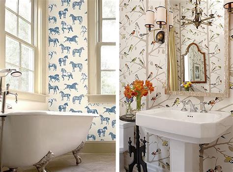 Hay muchas ventajas de colocar un papel pintado en el cuarto de baño. papel pintado para el baño : via MIBLOG | DECO | Pinterest ...