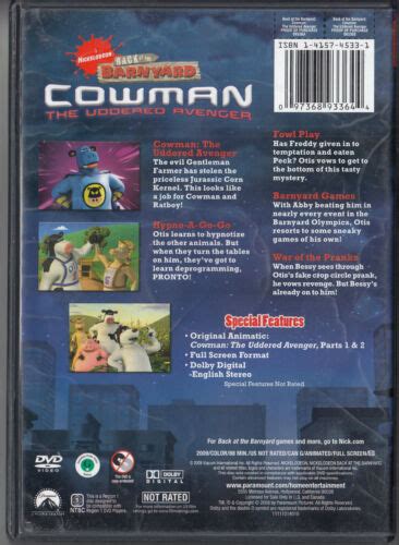 Back At The Barnyard Cowman The Uddered Avenger Dvd 2009 Cartoon Fs