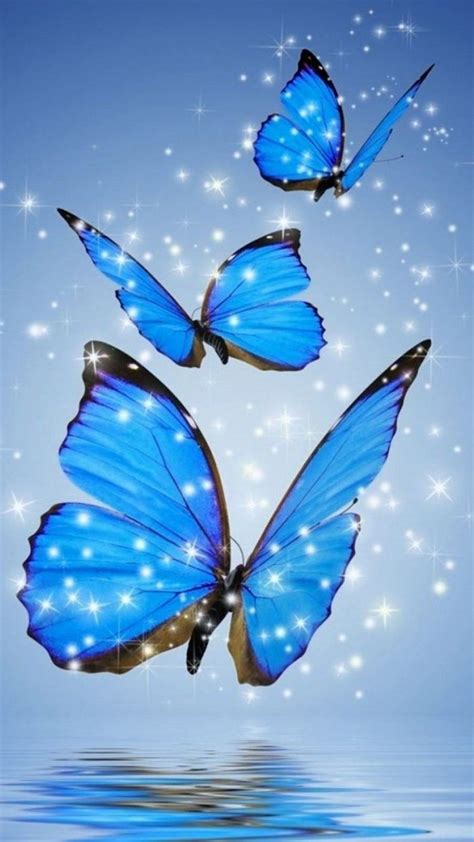 Wallpaper Iphone Blue Butterfly With Hd Resolution 1080x1920 Iphone