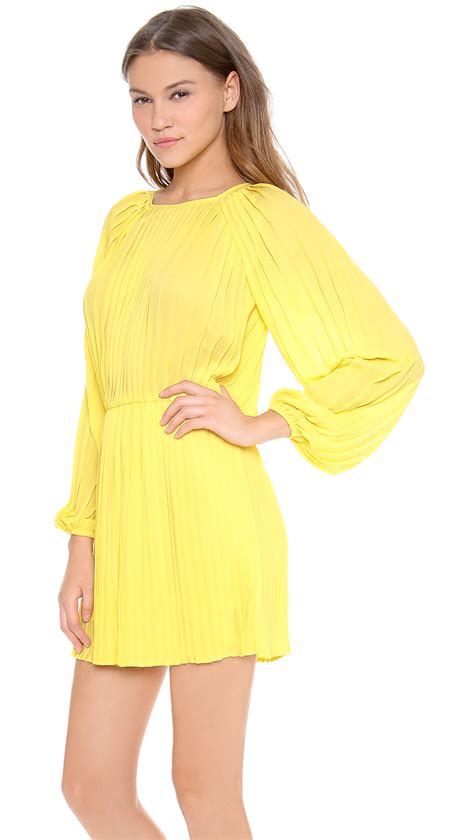 Lyst Blaque Label Long Sleeve Dress In Yellow