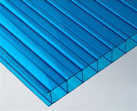 Twin Wall Blue Polycarbonate Sheet Hollow Pc Sheet Sun Sheet Pc Sheet For Roofing Guangdong