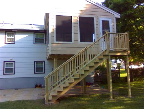 Second Story Decks With Stairs Home Design Ideas