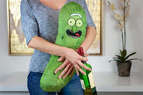Rick And Morty Pickle Rick Plush Toy Pillow 20 Inch Stuffed Scientist