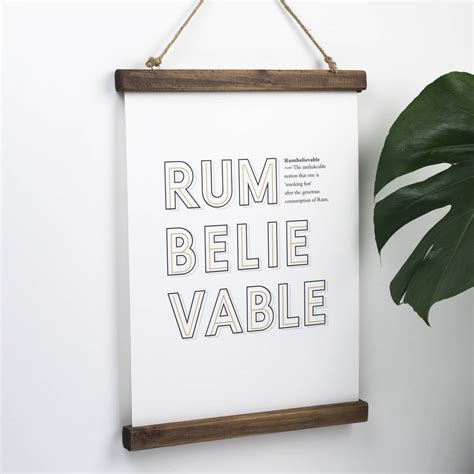 Witty Rum Definition Print By Bespoke Verse