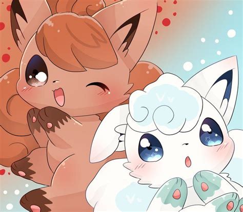 extremely cute vulpix and alolan vulpix cute pokemon pictures cute pokemon wallpaper pokemon