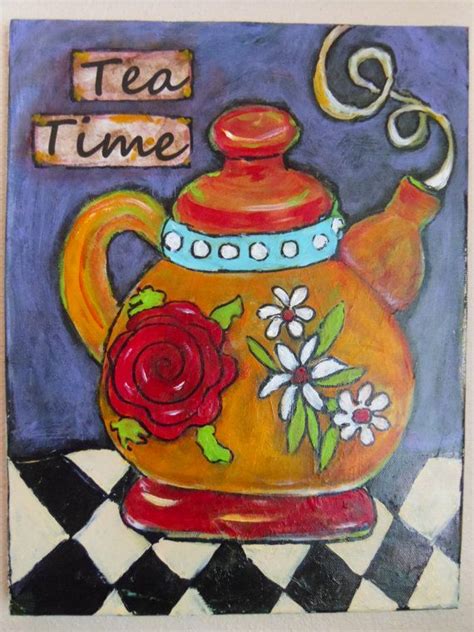 Tea Time Art Print Handmade Ts And Decor