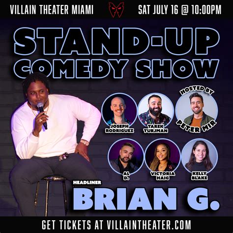 Stand Up Comedy Show With Brian G — Villain Theater