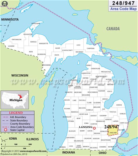 248 Area Code Map Where Is 248 Area Code In Michigan