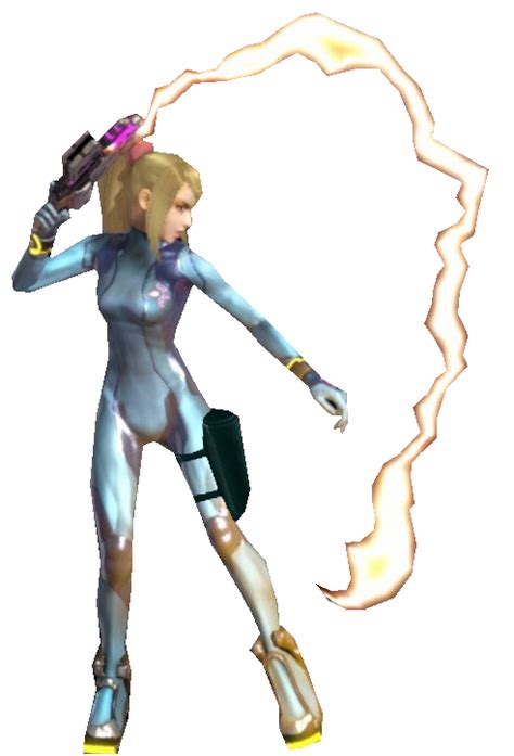 Zero Suit Samus Preparing Her Plasma Whip By Transparentjiggly64 On