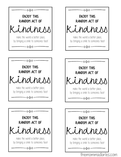 25 Days Of Random Acts Of Kindness Free Printables Act Of Kindness