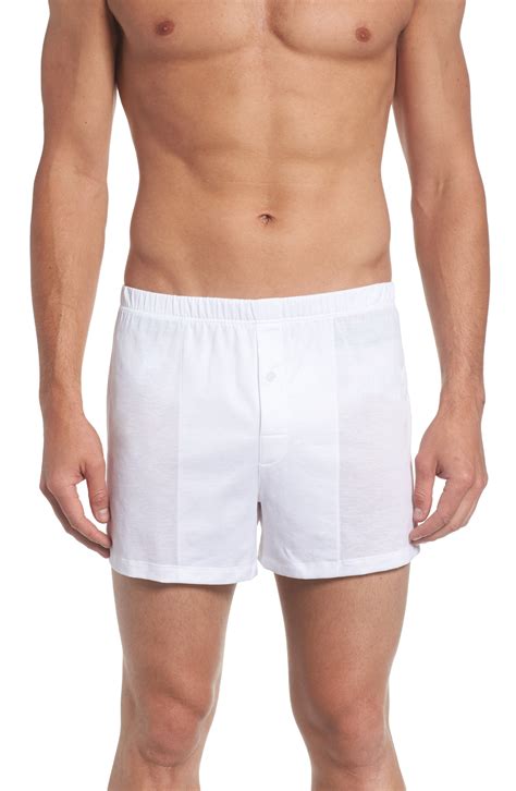 Hanro Sporty Mercerised Cotton Boxer Shorts White Modesens