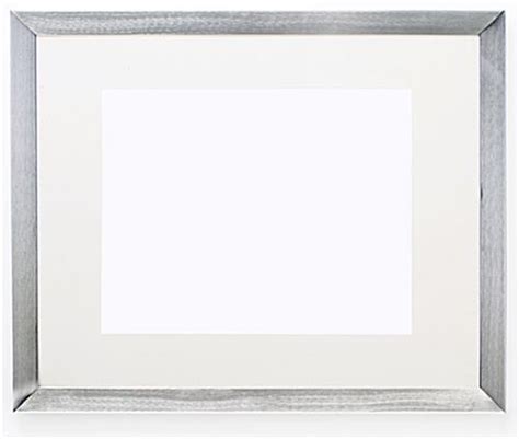 Silver Picture Frame Brushed Aluminum Finish And Wide Profile