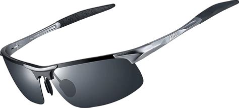 attcl men s fashion driving sunglasses for men unbreakable metal frame 8177 gun grey amazon