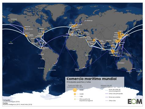 las principales rutas comerciales marítimas del mundo mapas de el orden mundial eom