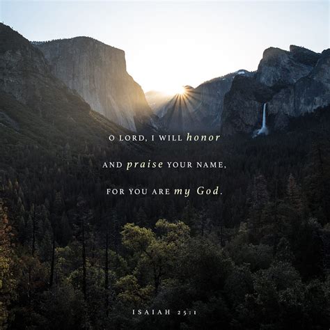 Isaiah 251 Lord You Are My God I Will Exalt You And Praise Your Name