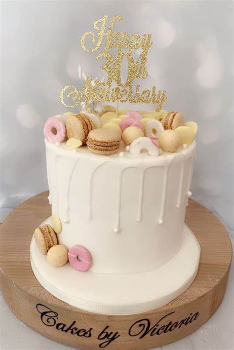 30th Wedding Anniversary Drip Cake 30th Anniversary Cake 30th