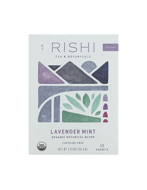 Rishi Tea Botanicals Lavender Mint Organic Botanical Blend Caffeine