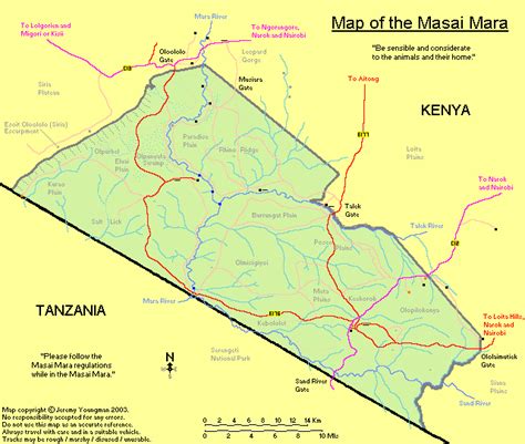 Map Of Masai Mara Maasai Mara Map Including Conservancies And Eco System