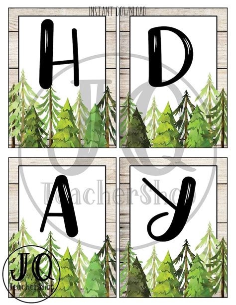 Printable Woodland Class Birthday Display Woodland Theme Etsy Class