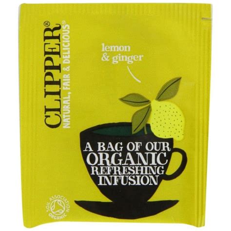 Clipper Organic Infusion Lemon Ginger 250 Envelopes