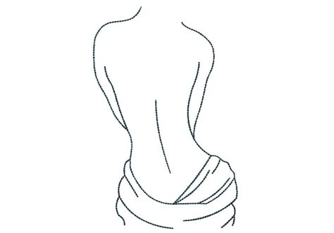 Embroidery Designs One Line Nude Woman Body Sketch Naked Etsy
