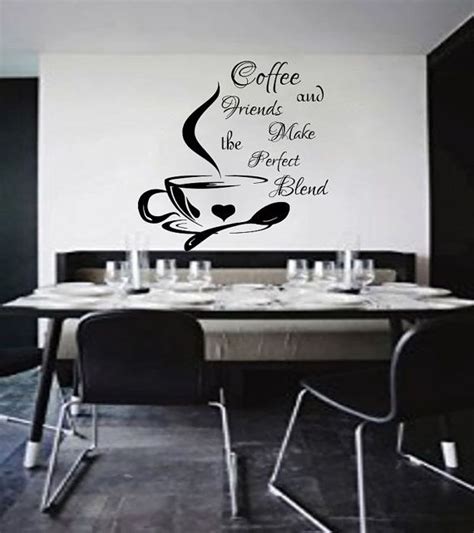 Coffee Wall Decals Cup Sticker Quotes Decal Vinyl Kitchen Decor Cafe