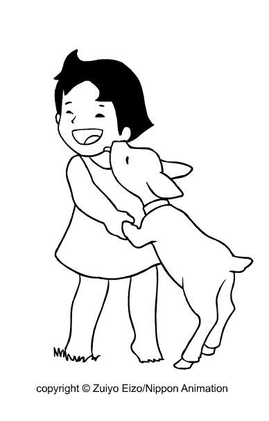 Ebook gratis capretta da scaricare pdf. Dibujo para colorear di Heidi e Fiocco di Neve
