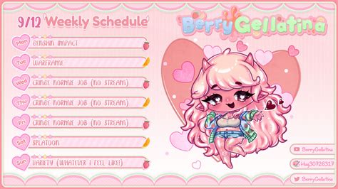 🍓 Berry 🍓 Ex Dungeon Boss 💖 Full Time Slommy On Twitter Schedule For
