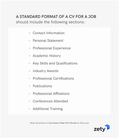 Curriculum Vitae Cv Format 20 Examples And Tips For 2023