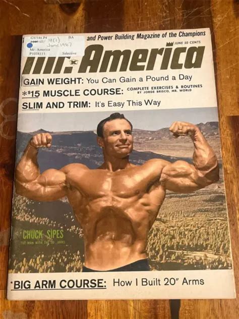 Mr America Bodybuilding Muscle Magazine Chuck Sipes 6 67 3999 Picclick