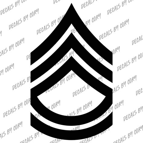Us Army Sergeant First Class Sfc E 7 E7 Rank Decal United Etsy