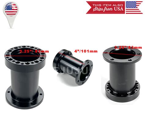 4 Black Steering Wheel Hub Extender Extension Spacer For Ford Chevy