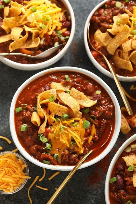 The Worlds Best Chili Recipe 5 Star Beef Chili Fit Foodie Finds