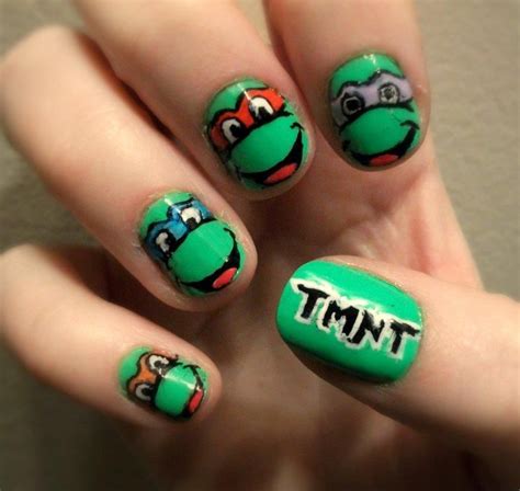 I Will Try These Turtle Nail Art Turtle Nails Ninja Turtle Nails