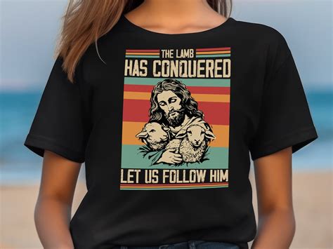Jesus Christ The Lamb Has Conquered Let Us Follow Him Etsy