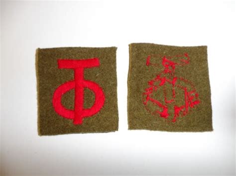 E1256 Ww1 Us Army 90th Infantry Division Tough Ombres Shoulder Patch