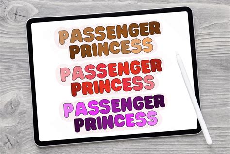 Passenger Princess Sticker Png Etsy