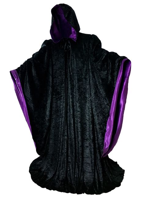 Wizard Black Robe With Hood Sleeves Fashion Costume Lined In Etsy