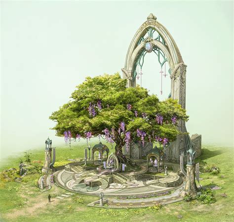 The Elven Altar Of Sacred Tree By Su Jeong Ahn Sacredarchitecture