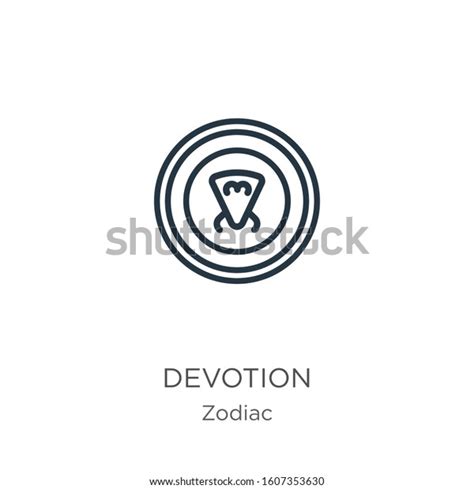 Devotion Icon Thin Linear Devotion Outline Stock Vector Royalty Free