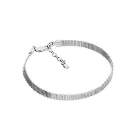 Silver Flat Mesh Bracelet Depaul Jewellery Pinner