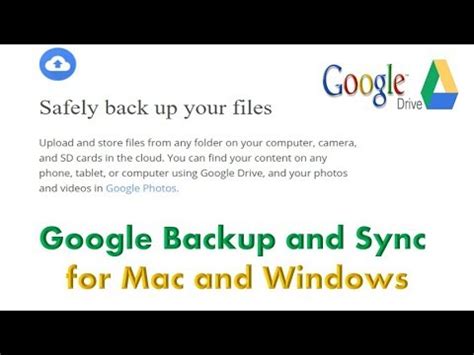 Confirm back up to google drive is turned on. How to Backup and Sync all your computer files on Google ...