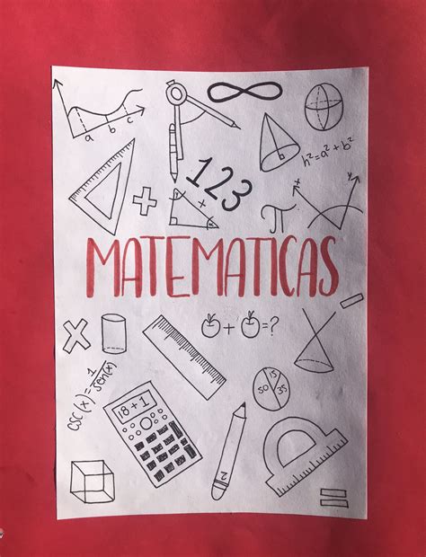 Portada De Matem Ticas Portadas De Matematicas Portada De Cuaderno