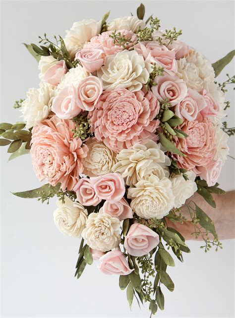 Blush Pink Teardrop Bridal Bouquet