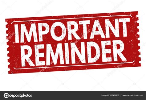 Important Reminder Sign Or Stamp Stock Vector Image By ©roxanabalint