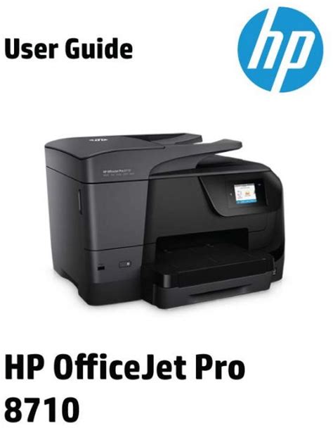It offers the standard features like scanning, copying, faxing and printing. HP OfficeJet Pro 8710 User Manual - Printer Manual Guide