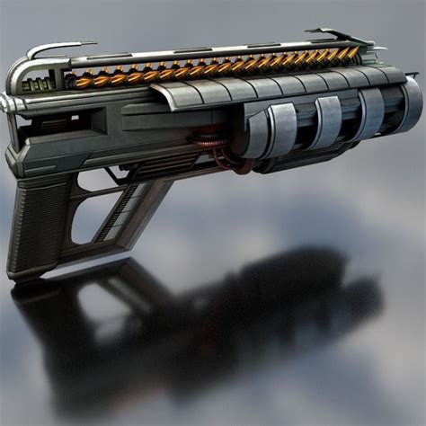 Multi Gun Sci Fi Weapon Concept Cgtrader