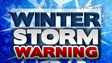 Winter Storm Warning In Effect From 6 Pm Wednesday To 9 Pm Cst Thursday