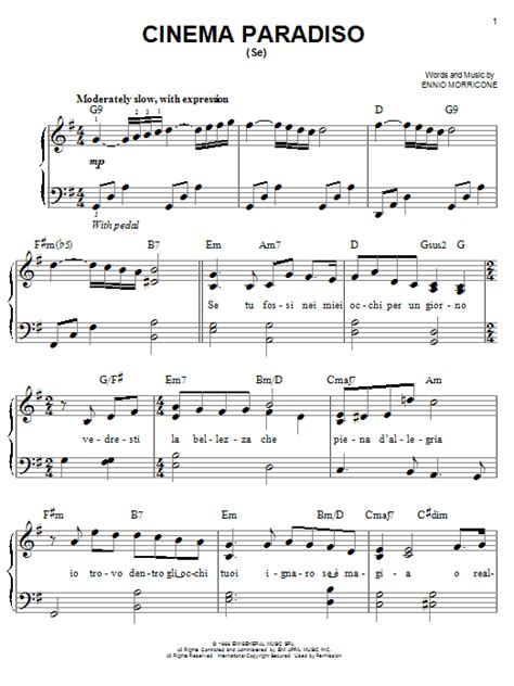 Corso facilissimo di pianoforte metodi per pianoforte. Cinema Paradiso | Sheet Music Direct